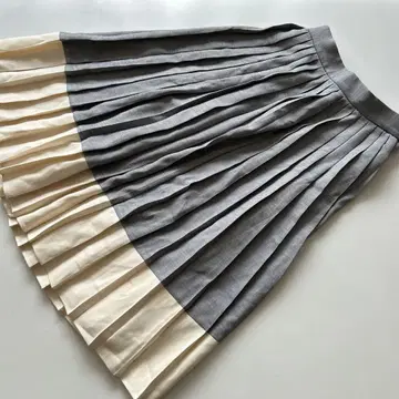 미사용 BEAMS 플리츠 스커트 빔즈 롱