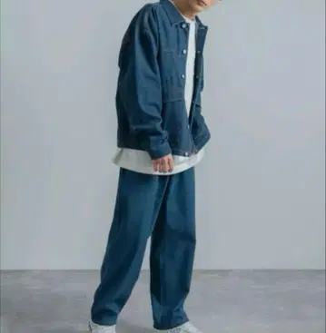 다크 블루 데님 자켓 셋업