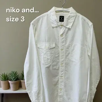 niko and - 니코앤드 긴팔 셔츠 화이트 사이즈 3 [ 158 ]