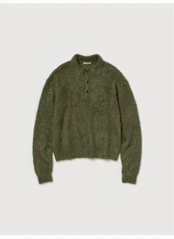 BRUSHED SUPER KID MOHAIR KNIT POLO