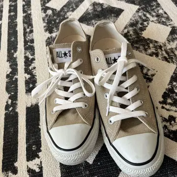 ALL STAR 베이지 로우컷 스니커즈