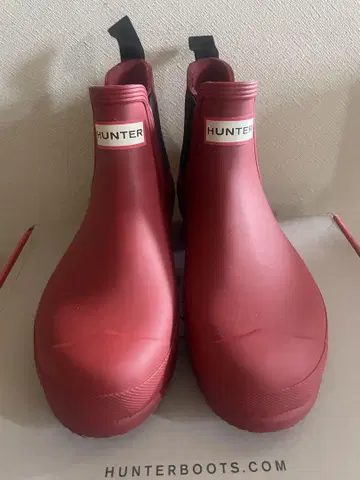 HUNTER ORIGINAL 레드 레인 슈즈