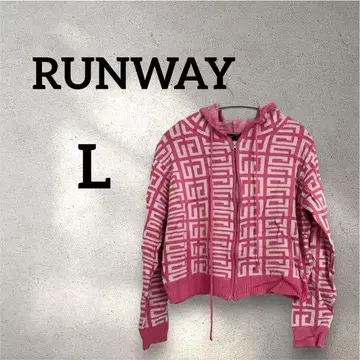 RUNWAY [ L ] 집업 후드티 핑크
