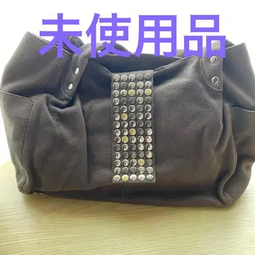 [ 레어 ] TRES 트레 가죽 백 스터드 소가죽 브라운