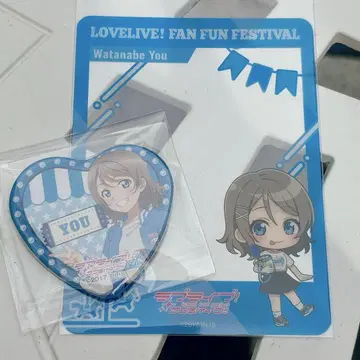 Aqours 와타나베 요우 나가시마 스퍼랜드 캔뱃지 클리어 카드