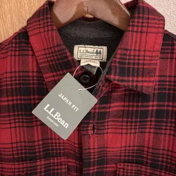 LL.Bean JAPAN FIT 플란넬 셔츠 레드/블랙 체크