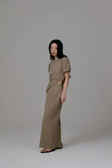 louren waist drape onepiece