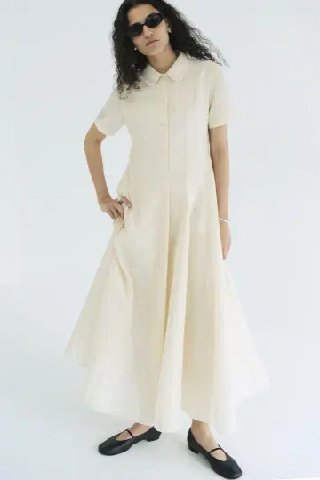 완판템 CLANE FLUFFY SHEER H/S 셔츠 원피스