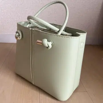 [ ZARA ] 라이트 그린 미니 토트백