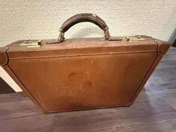 앤티크 천연 가죽 브라운 가죽 아타셰 케이스