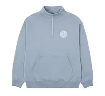 HUF 라이트 블루 하프 지퍼 트레이닝복 M