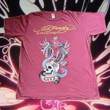 Ed Hardy 스컬 디자인 y2k 티셔츠