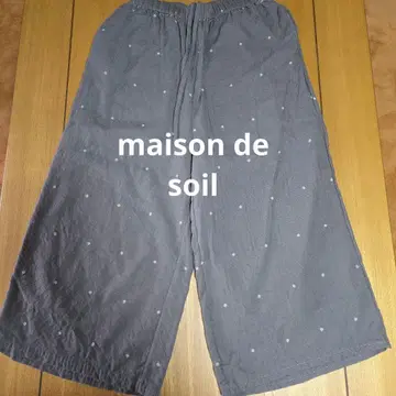 maison de soil 와이드 팬츠 울 100% 사이즈 2 도트 무늬