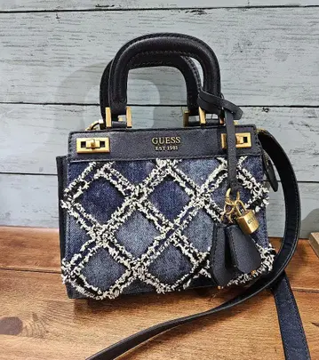 새상품급 Guess 게스 데님 2way 숄더백 토트 로고
