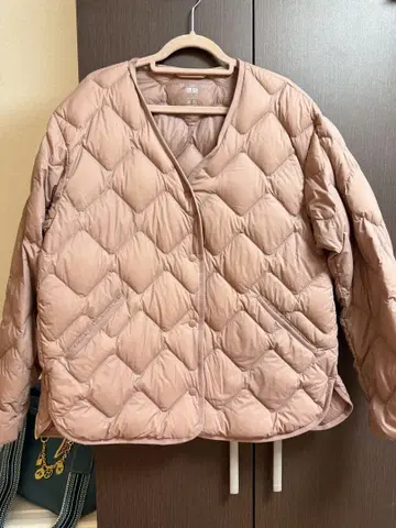 UNIQLO ULTRA 핑크 초경량 다운 자켓 S