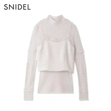 SNIDEL 화이트 레이어드 니트
