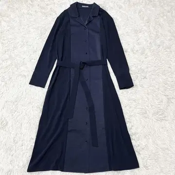 새상품급 Theory luxe 롱 셔츠 원피스 네이비 최근 M
