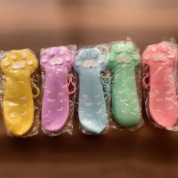 고양이 발바닥 실리콘 파우치 5색 세트 풀컴프