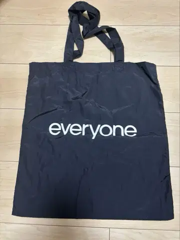 everyone nylon logo tote bag BLACK
