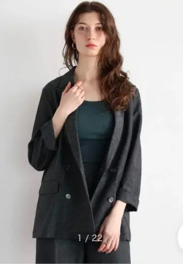 Ample 다크 그레이 테일러드 자켓