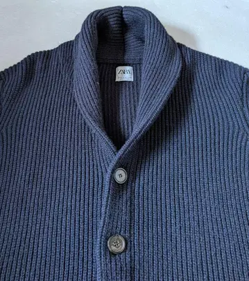 ZARA 남성용 네이비 가디건 M(일본 L) 사이즈 울 10%