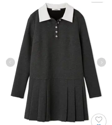 SNIDEL 카라 플리츠 컷 미니 원피스 GRY 0 신상