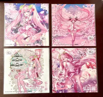 벚꽃 미쿠 액정 렌즈 클리너 히로사키 벚꽃 축제 한정판 4장 묶음 판매