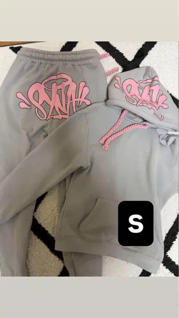 Syna world 시나월드 셋업 그레이 핑크 size S