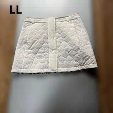 Black&White 퀼팅 스커트 화이트 빅 사이즈