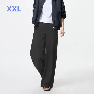 UNIQLO 감동 와이드 팬츠 블랙 XXL 여성용