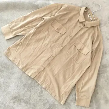 Samansa Mos2 blue 베이지 셔츠 자켓 F