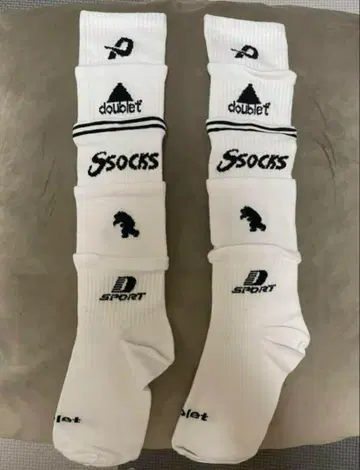 더블렛 5단 레이어드 하이삭스 스트릿 스포츠 화이트 새상품