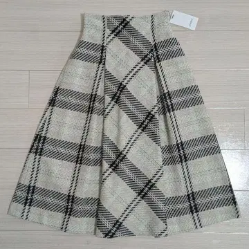 [ SNIDEL ] 택 포함 로빙 체크 롱 스커트