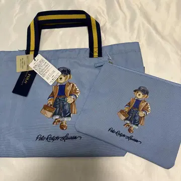 새상품 랄프 로렌 에코백 파우치 포함 토트백 스카이블루
