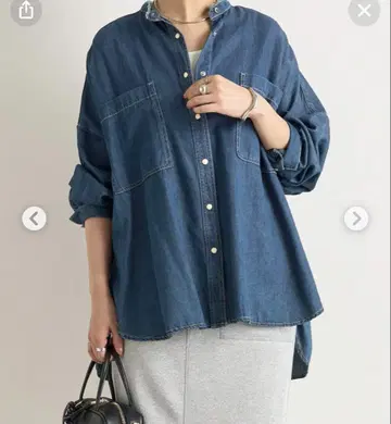 앤디콜 데님 빅 셔츠