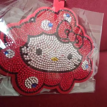 만박 반짝이 가죽 키링 헬로키티