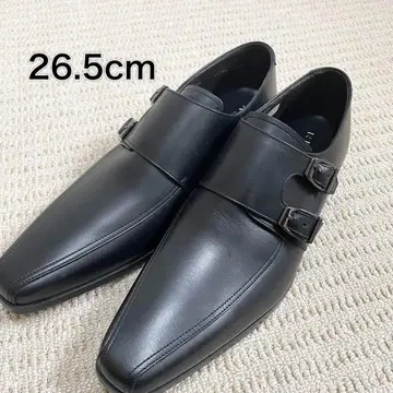 [ 미사용 ] 26.5cm 리갈 더블 몽크 스트랩 블랙