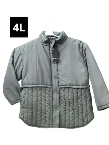 4L 카키 퀼팅 패딩 자켓