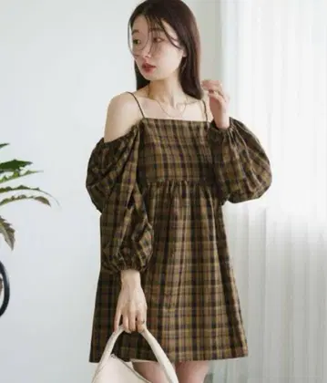 kastane 체크 미니 원피스