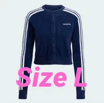 adidas 플러피 니트 가디건 나이트 인디고 리나티