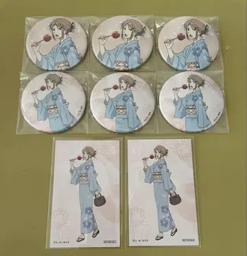 나츠메 우인장 유카타 컬렉션 캔뱃지 나츠메 레이코