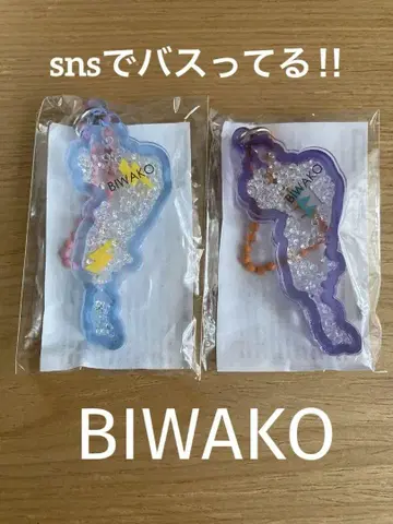 시가 한정판 BWAKO 비와코 아크릴 키링 2세트