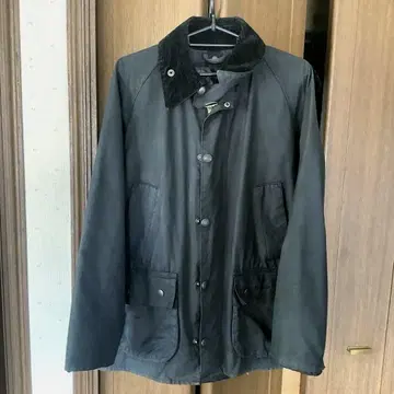 바버 블랙 c36 코듀로이 옷깃 자켓