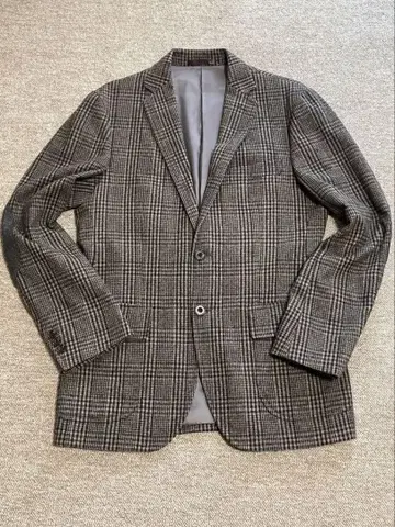 GREEN LABEL RELAXING 체크 무늬 테일러드 자켓 L