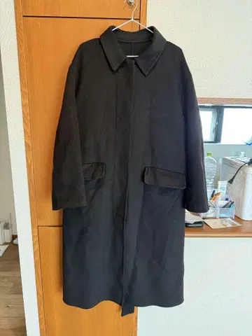 UNIQLO JW ANDERSON 블랙 울 코트 XXL
