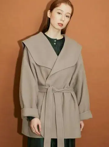 마드모아젤 로페 [하프 기장] 숄카라 리버 코트