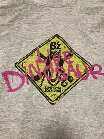 중고 B'z LIVE-GYM DINOSAUR 후드티 M 사이즈 그레이
