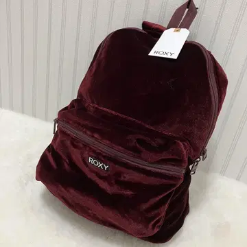 택 포함 미사용 새상품 ROXY 버건디 벨벳 백팩