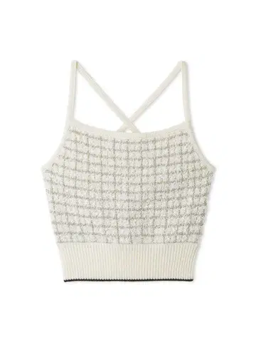 새상품 미사용 [LILYBROWN] 트위드 니트 뷔스티에 상의