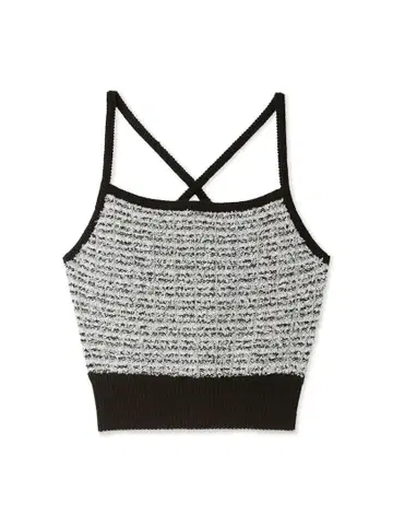 *새상품 미사용* [LILYBROWN] 트위드 니트 뷔스티에 상의